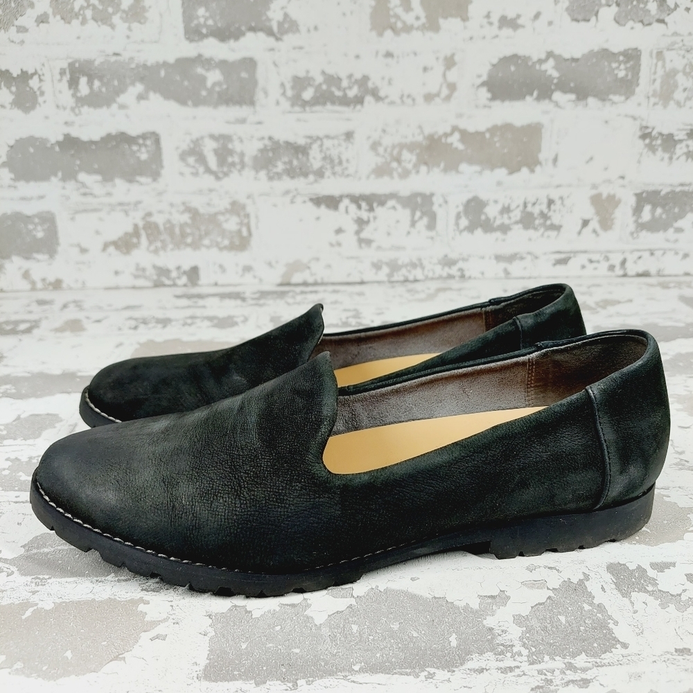Me Too Cairo Comfort Black Suede Leather Slip On Flat Casual Loafers D925